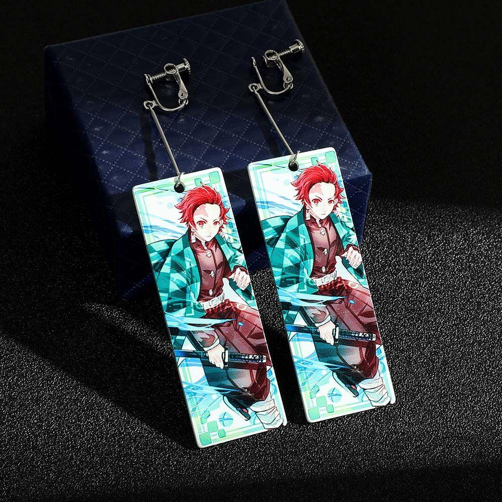 Bông Tai Kimetsu NoYaiba Họa Tiết Hoạt Hình Demon Slayer Thời Trang Cho Nam Và Nữ