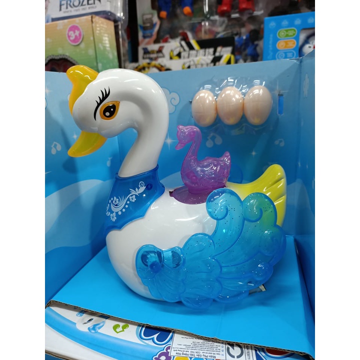 0630A Lay egg Swan Đồ chơi con thiên nga đẻ trứng lắp pin phát nhạc và đèn 0607 Chọn ngẫu nhiên
