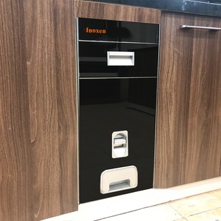 Thùng gạo gương đen 20kg tủ bếp INOXEN