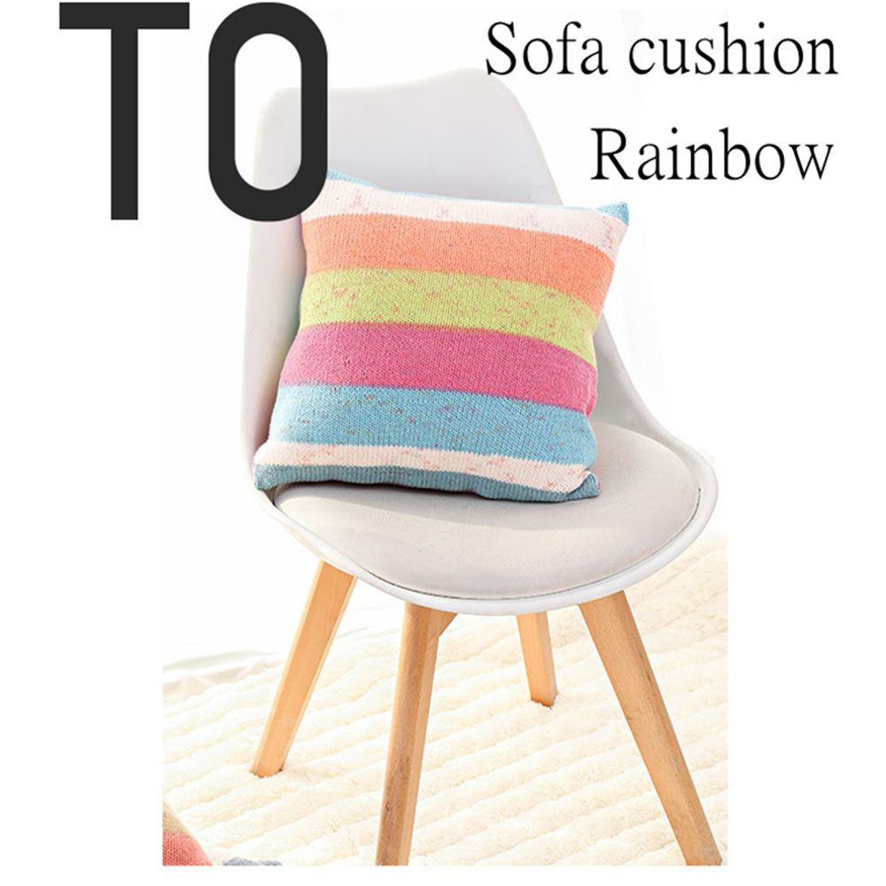 Cuộn Len Cotton Mềm 100G Màu Cầu Vồng Dùng Đan Khăn Choàng/Sofa