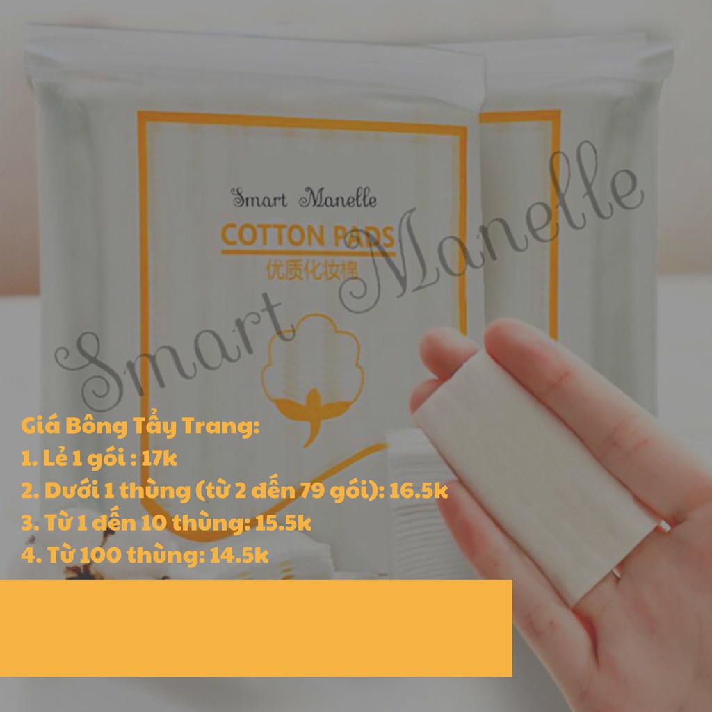 Bông tẩy trang Smart 222 miếng 3 lớp Cotton Pads BTT | BigBuy360 - bigbuy360.vn