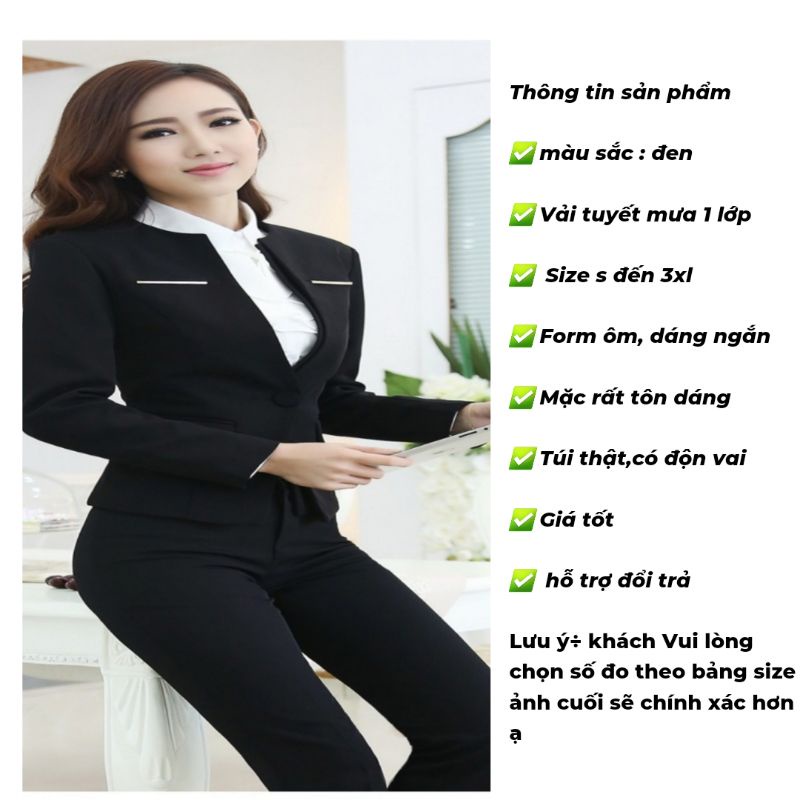 Áo vest công sở 2 cúc cao cấp Linh Chi form ôm dáng ngắn vải tuyết mưa LC02