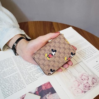 Ví ngắn nữ cầm tay kéo khoá Mickey nhỏ gọn