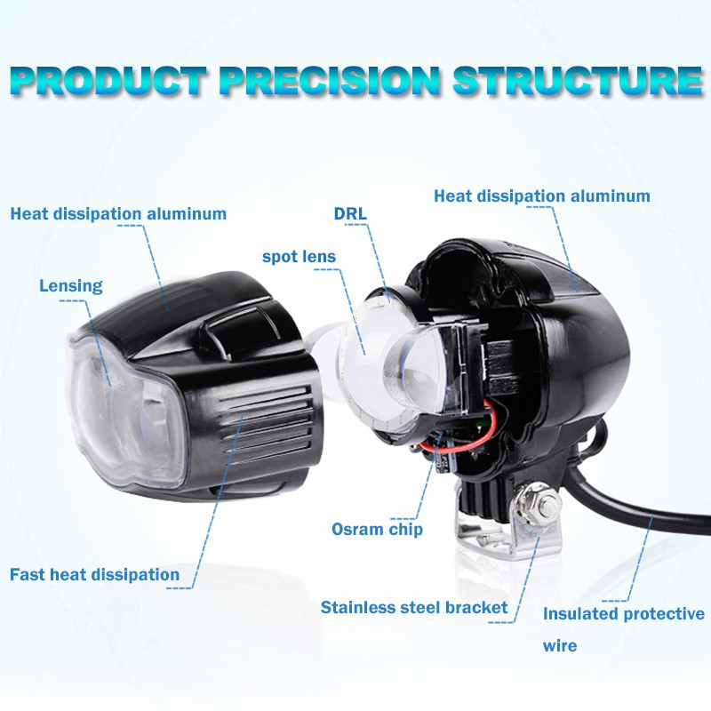 UNI-SHINE Thanh Đèn Led 3.6 Inch 25w 12v 24v Cho Xe Địa Hình Atv Suv Pickup 4wd 4x4