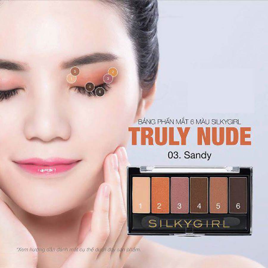 Bảng Phấn Mắt 6 Màu Silkygirl Truly Nude 6g