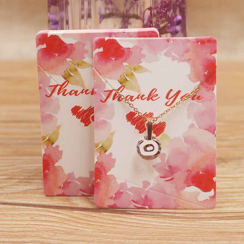 Set 100 Thiệp Giấy In Họa Tiết Đáng Yêu 5*7cm