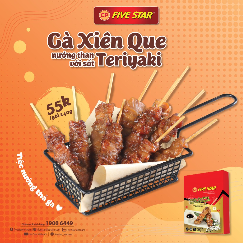 Gà xiên Teriyaki 6 xiên | BigBuy360 - bigbuy360.vn