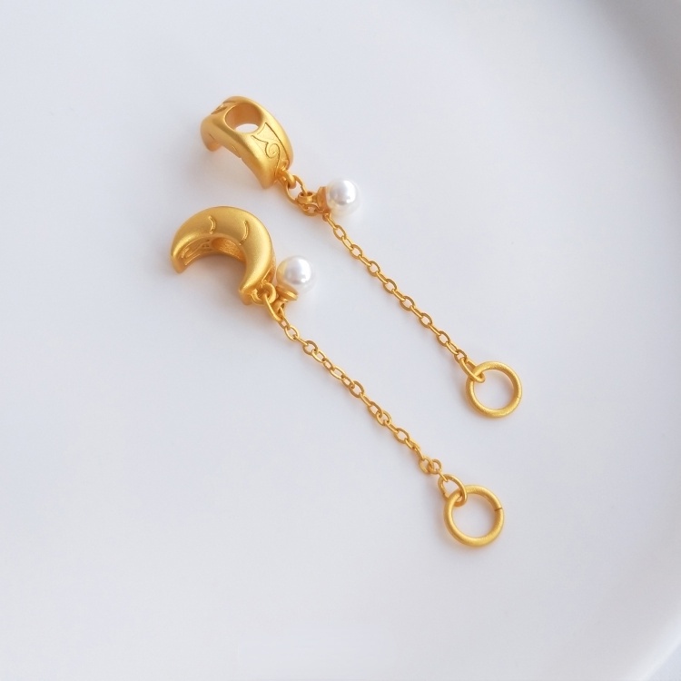 Mặt Dây Chuyền Cát Vàng May Mắn Hình Vương Miện Lá Mặt Trời Mặt Trăng Bảo Quản Mạnh Mẽ diy