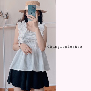 Áo kiểu thiết kế 2 dây chun bản to