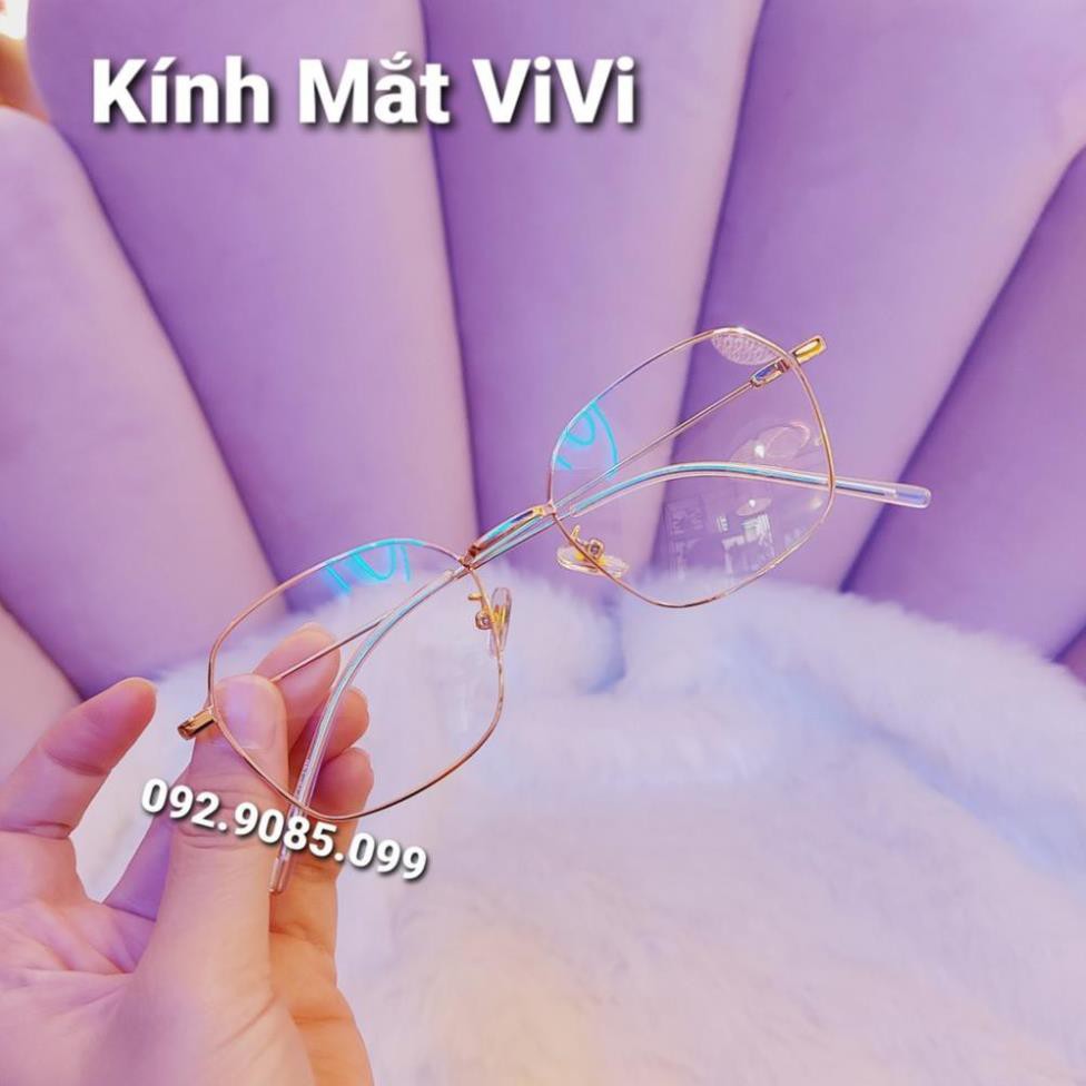 Gọng kính cận vuông mảnh Nam Nữ - Kính thời trang 0 độ