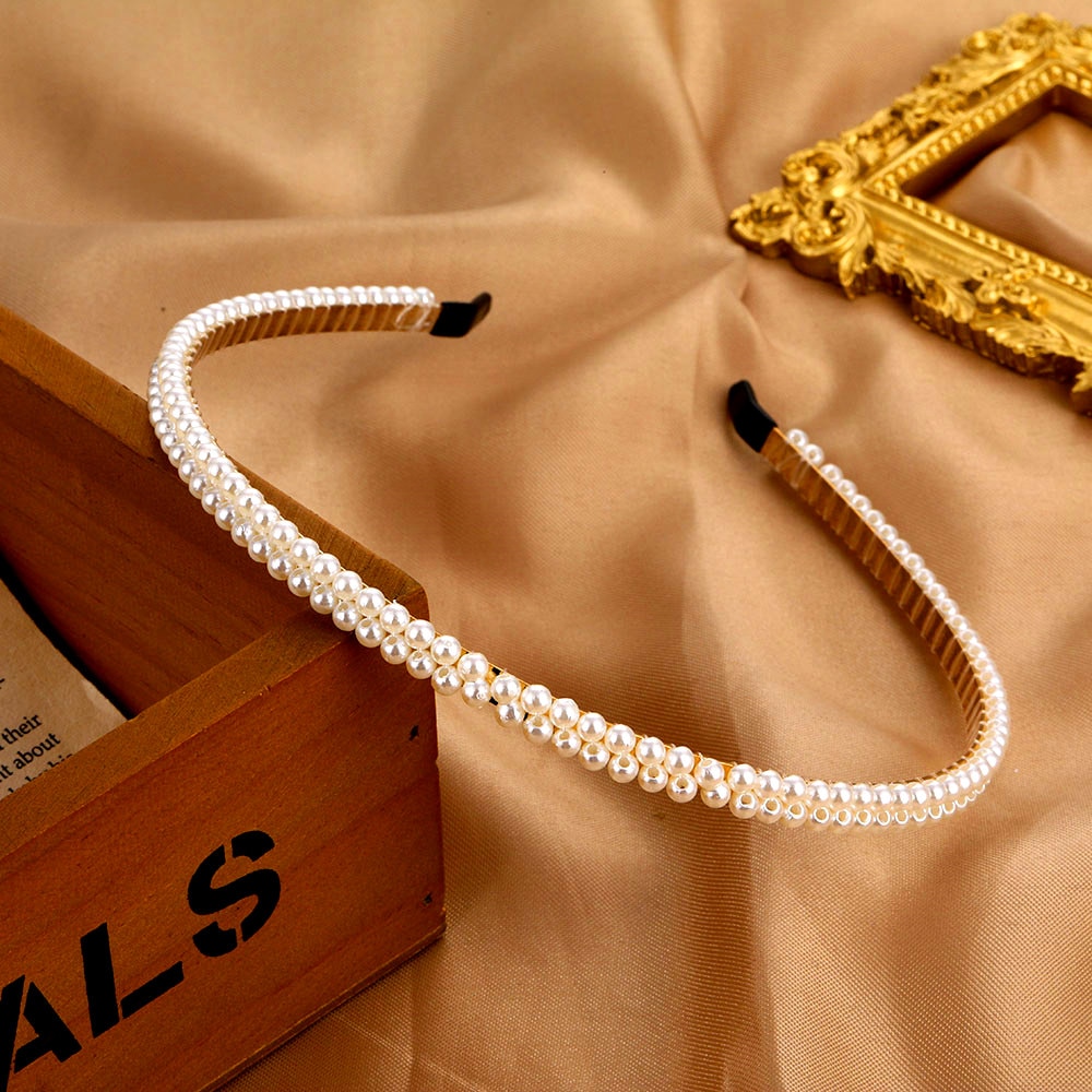 Băng Đô Đính Ngọc Trai Phong Cách Hàn Quốc Cho Nữ