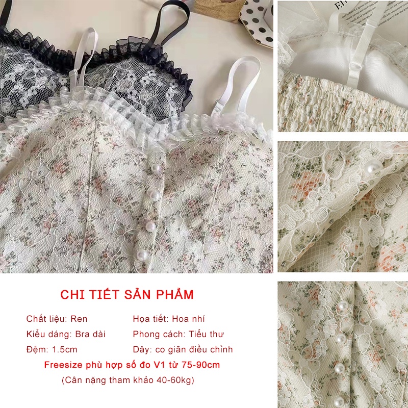 Áo bra hoa nhí viền ren tiểu thư sang chảnh Havana FLA85