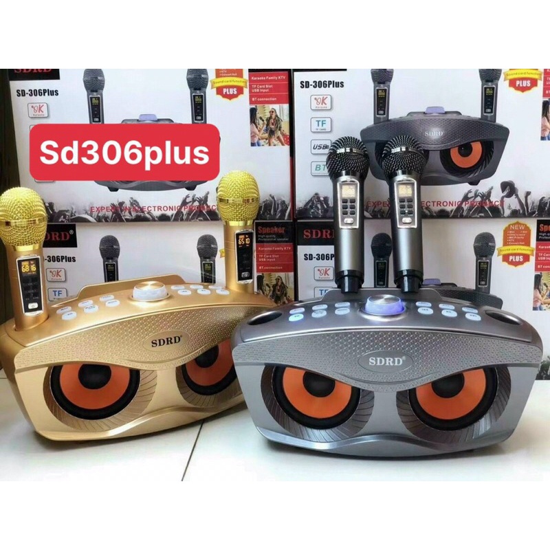 Loa karaoke bluetooth di động SDRD SD-306 plus / SD-08 chính hãng chất lượng cao - Mic cực nhẹ, nói không với hàng nhái