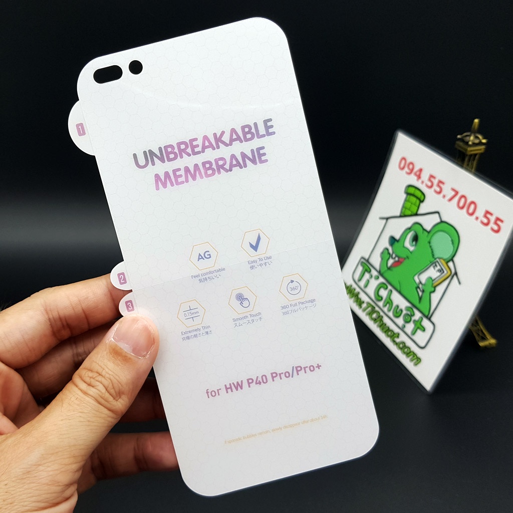 [Mặt Trước] Dán CL Dẻo PPF Huawei P40 PRO/ P40 PRO PLUS Cường Lực Chống Vân Tay