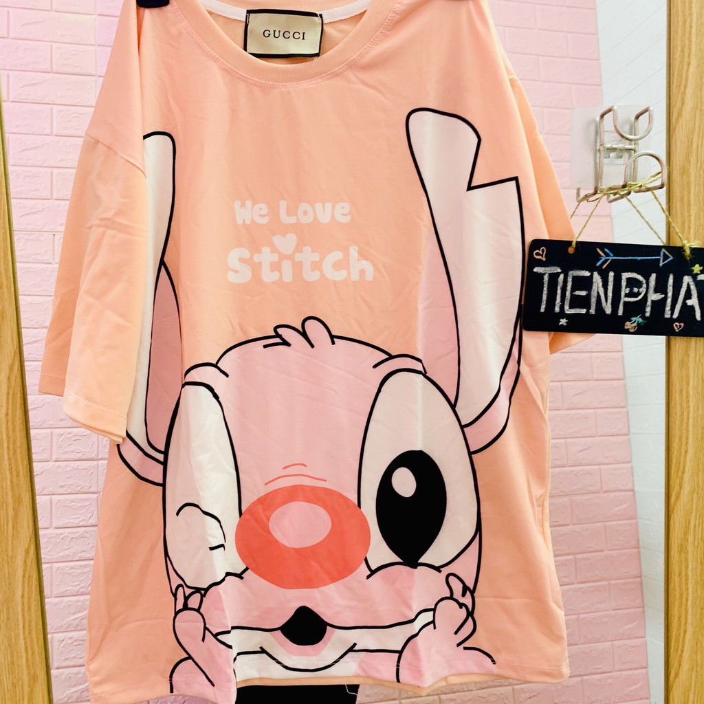 Áo thun form dài - Áo thun stich cute form Unisex