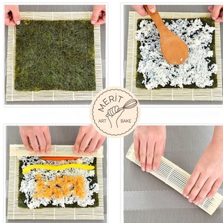 Mành cuộn cơm tre lạt tròn - Dụng cụ cuốn cuộn sushi gimbap