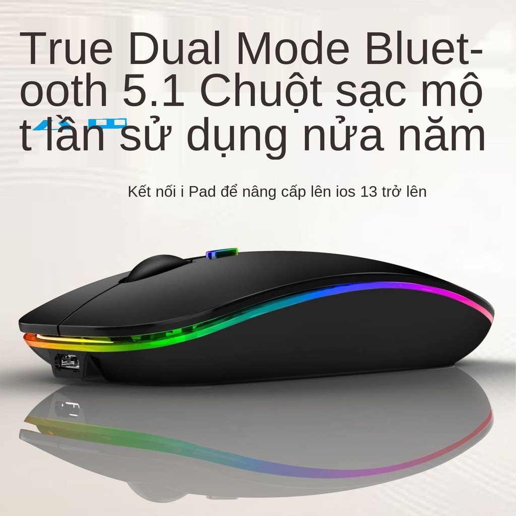 [Có thể sử dụng điện thoại di động iPad] Sạc chuột không dây Bluetooth chế độ kép câm máy tính để bàn phổ thông