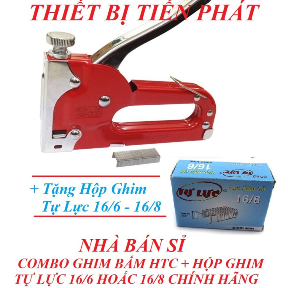 [Combo] Súng Bắn Ghim HTC Hoặc TOP Tặng Hộp Ghim Bấm 16/6 Hoắc 16/8 (Chính Hãng)