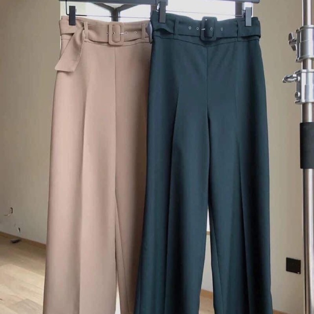 Quần vải xuông kèm belt