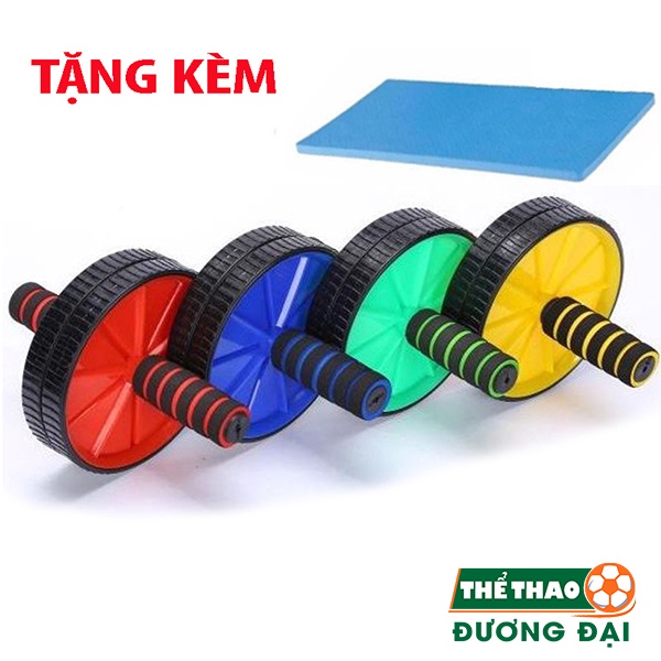 Con Lăn Tập Bụng 2 Bánh YK-1 Tặng Kèm Thảm Lót Gối - Tập Gym, Tập Thể Dục Tại Nhà