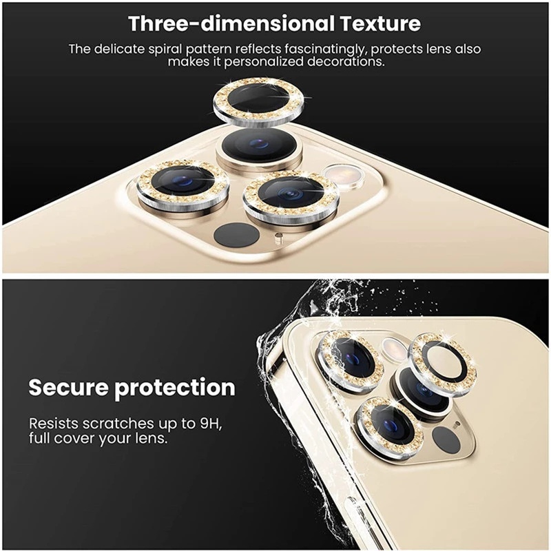 Miếng Dán Bảo Vệ Camera Bằng Hợp Kim Cho iPhone 11 11 Pro Max 12 Pro Max 13 Pro Max 14 Pro Max 14 Plus