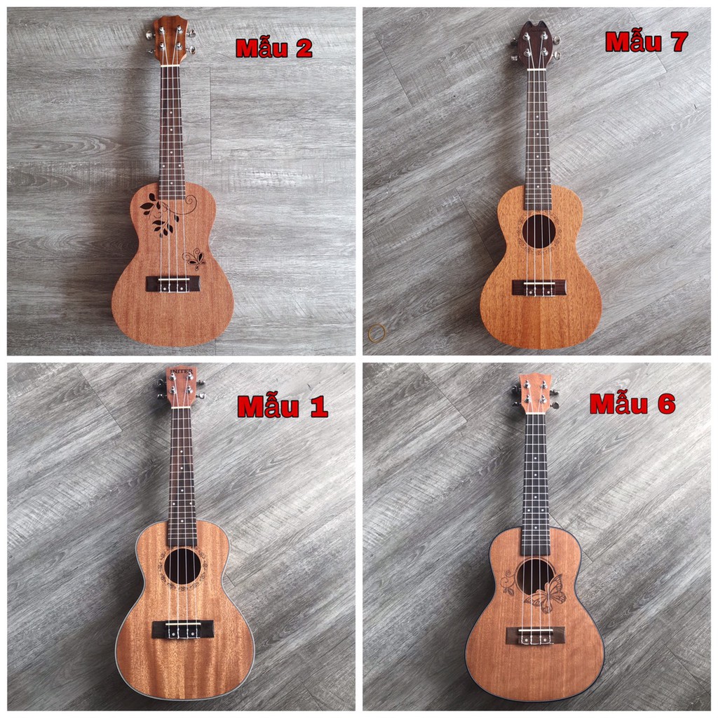 Đàn ukulele gỗ size concert (size 23) - tặng phụ kiện và 3 miếng stiker, bảo hành 1 năm - Nhiều mẫu dễ lựa chọn