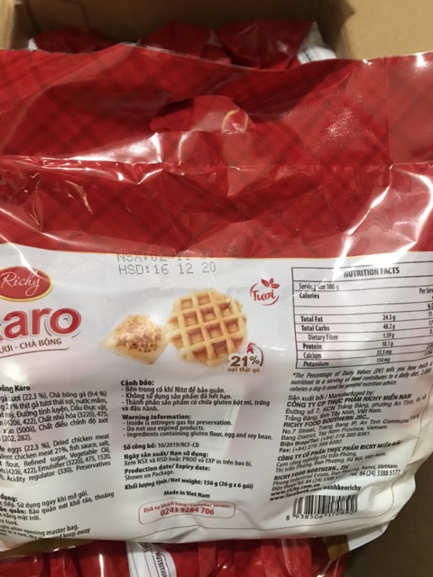 [Mã 267FMCGSALE giảm 8% đơn 500K] Gói 6 Bánh trứng tươi chà bông Karo Richy | BigBuy360 - bigbuy360.vn