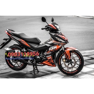 Tem rời winner v1 đen phối cam, tặng kèm set logo, tem 3 lớp không bay màu