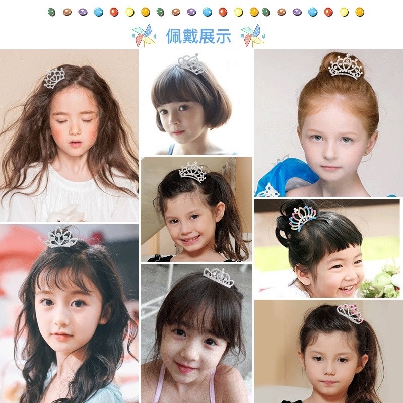 Vương Miện Công Chúa Đính Đá Dễ Thương Cho Bé Gái