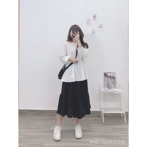 (Ảnh thật) Áo babydoll trơn dành cho nữ