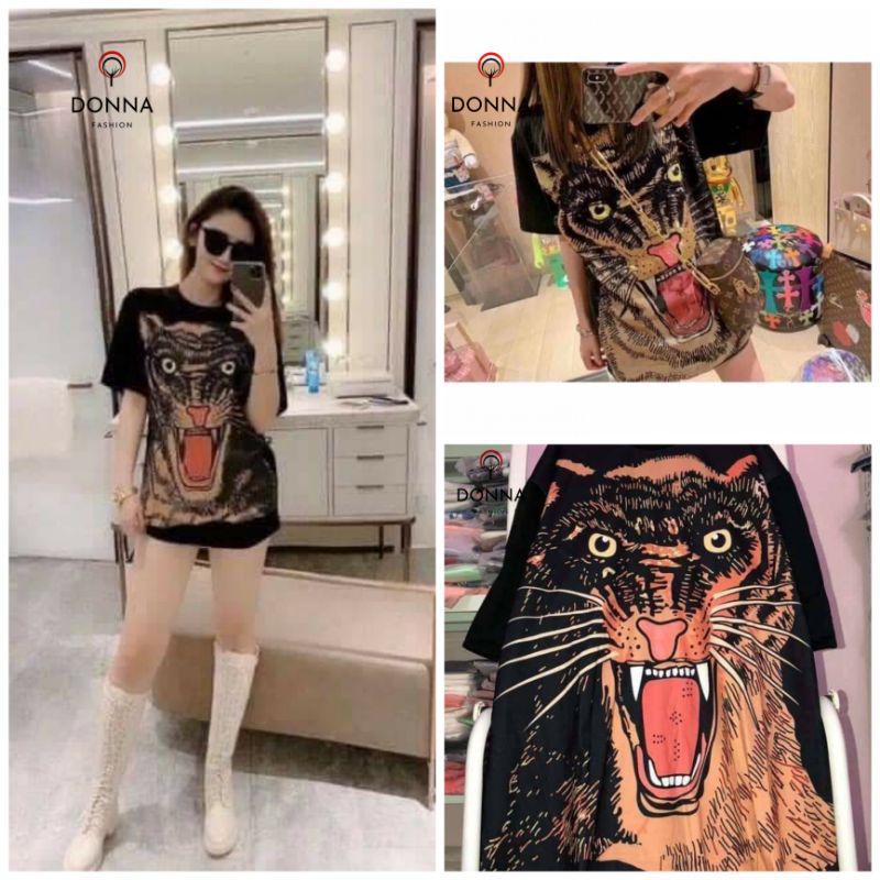 [Rẻ nhất shopee] Áo MẶT HỔ  unisex form rộng tay lỡ, áo đơn,áo đôi,áo nhóm hot trend .Donnafashion