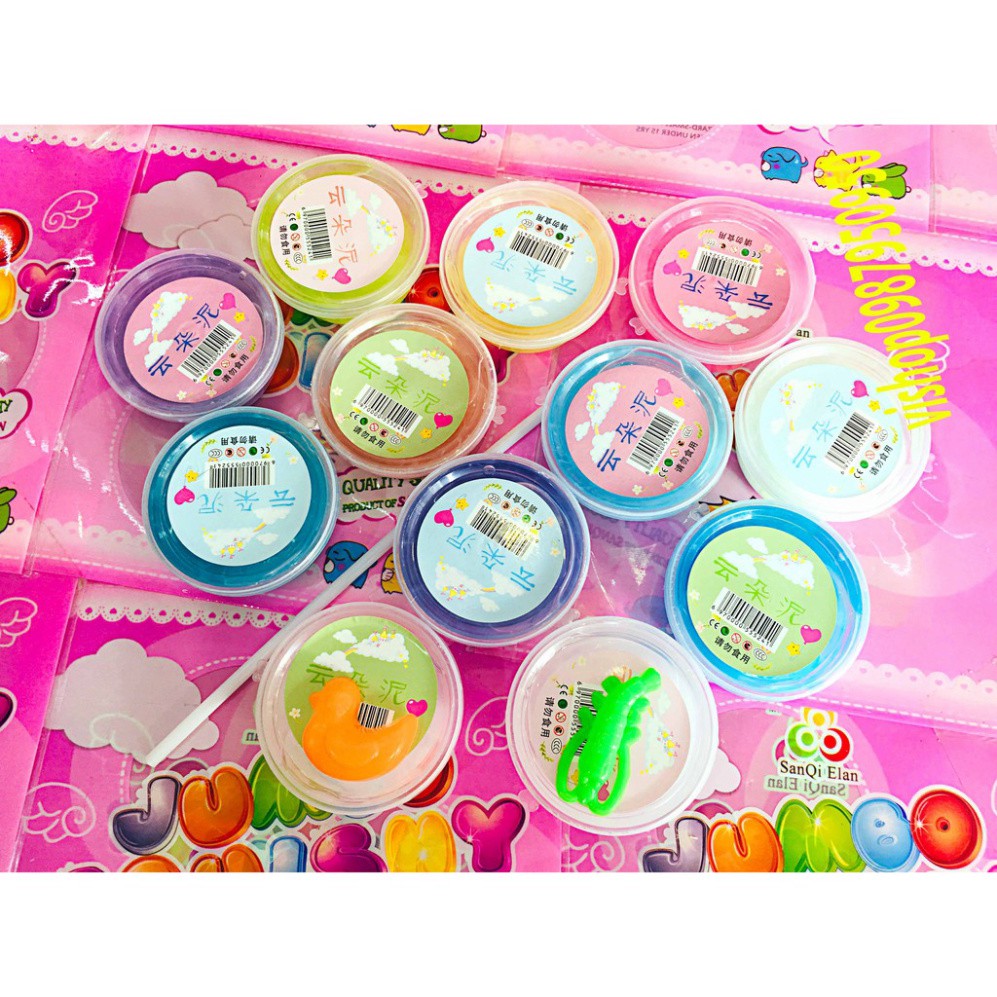 1 HỘP SLIME PHỐI 2 MÀU SLAM SMILE LOẠI NHỎ GIÁ RẺ
