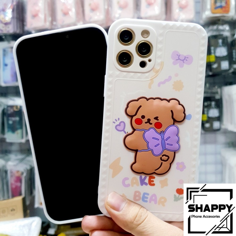 Ốp Lưng IPhone Gấu Cake Bear Dẻo Viền Vuông Các Dòng 7Plus/8Plus/X/XS/XsMax/11/11ProMax/12ProMax [Shappy Shop]