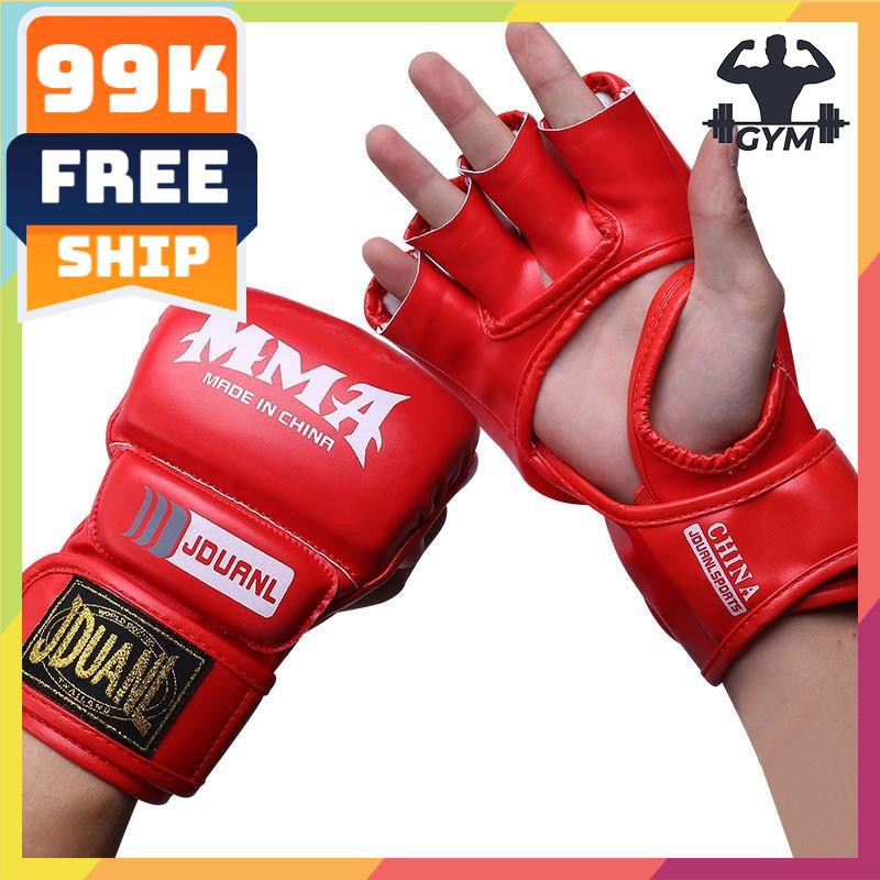 FLASH SALE🎁 Găng tay đấm bốc hở ngón 02-Găng tay MMA hở ngón-freeship 50k-giá rẻ vô địch-hà nội & tphcm