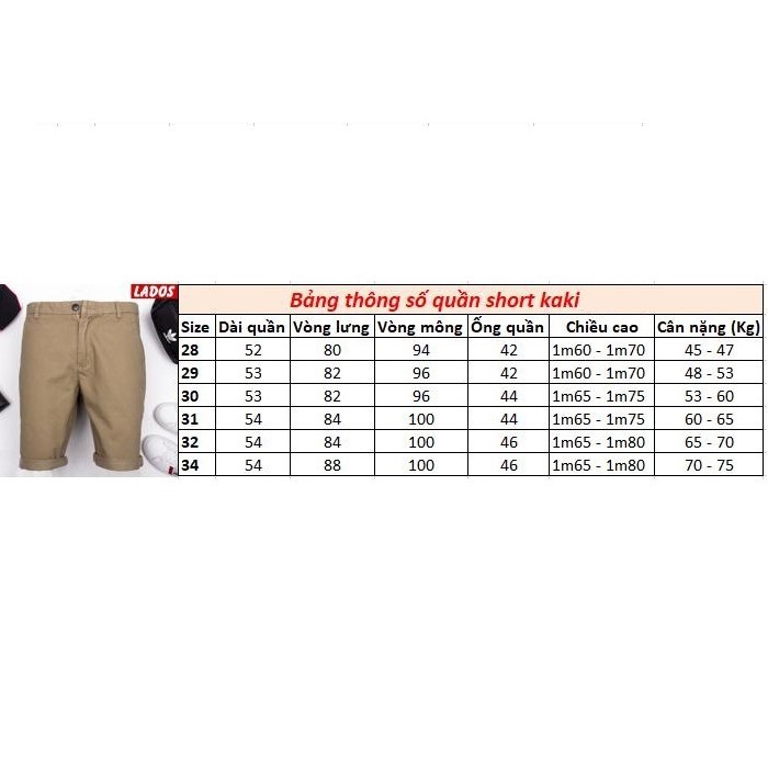 Quần short kaki nam màu tím LADOS - 4019 với thiết kế đơn giản chuẩn năng động