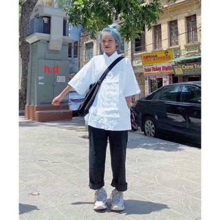 Sơ mi cộc tay 1 túi màu trắng