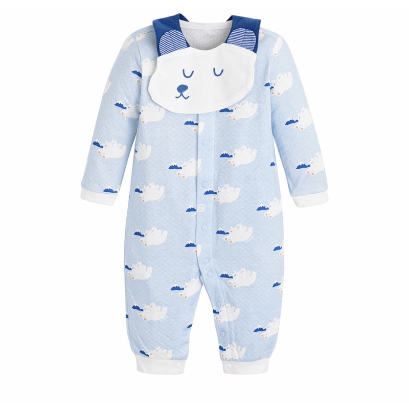 Set body + yếm cotton chần 2 lớp mềm mại Moimoln xuất Hàn dư xịn