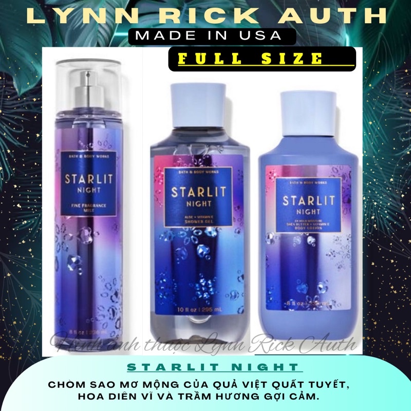STARLIT NIGHT - Xịt Thơm Dưỡng Thể Toàn Thân Body Mist Bath & Body Works