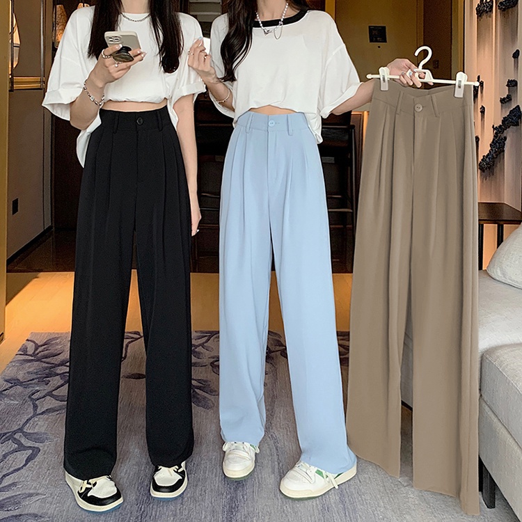 Quần dài ống rộng SUXI phong cách giản dị thời trang mùa hè cho nữ