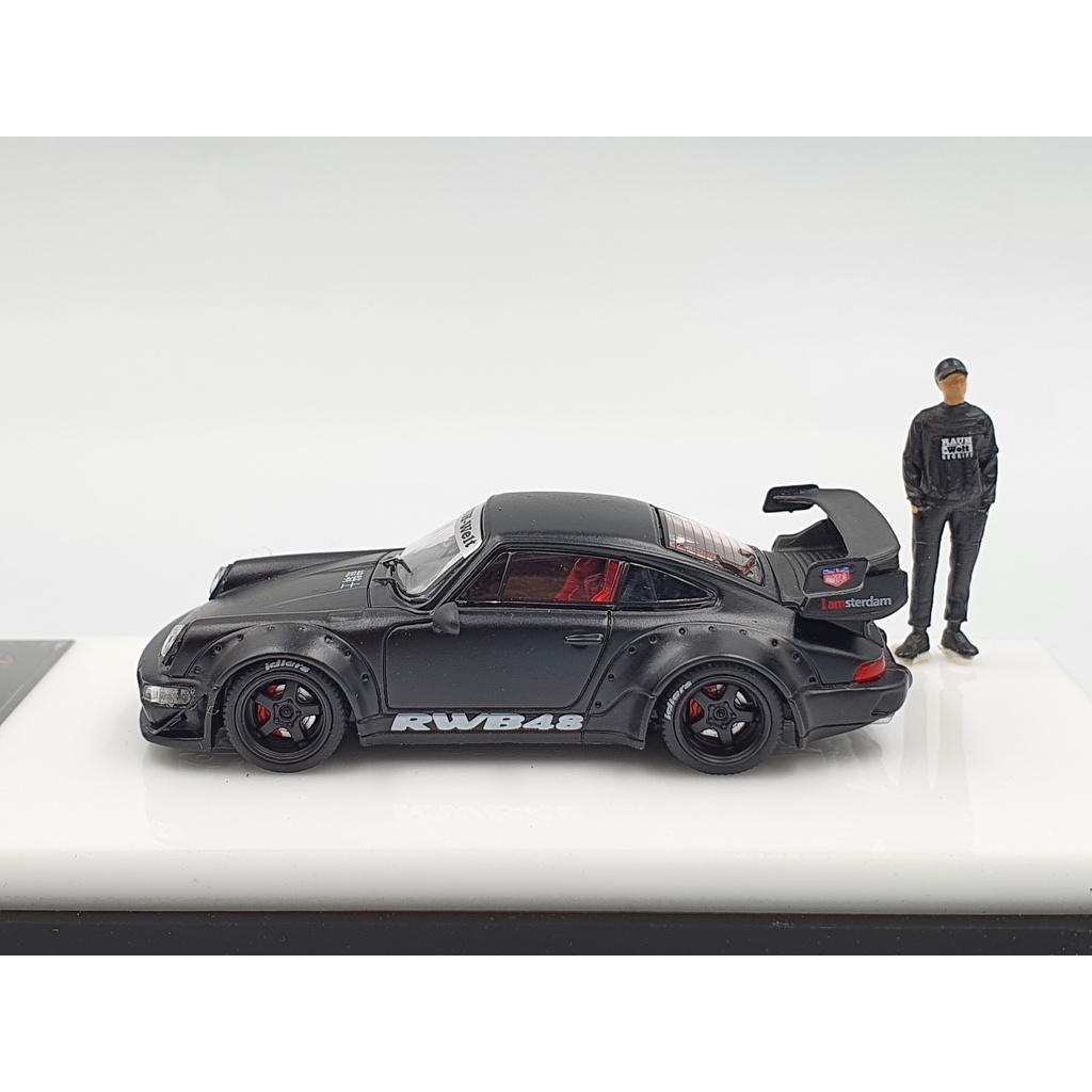 Xe Mô Hình Porsche Rauh-Welt Stella Artois 1:64 Time Micro x Moxtoys ( Đen )