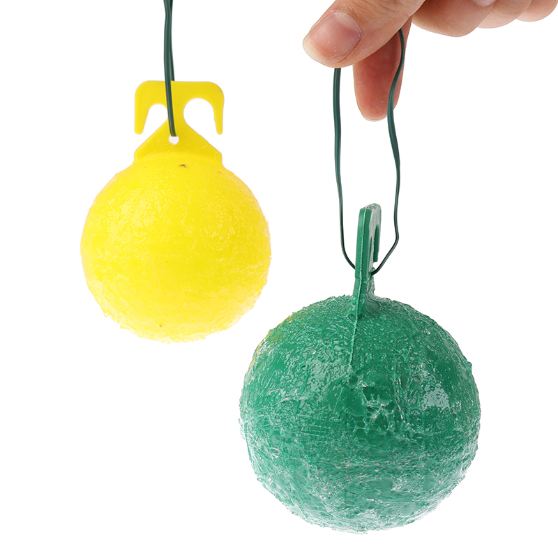 [rofreeVN]1Pc Reusable Hanging Fly Trap Sticky Ball Pest Repeller Killer Hanging On Trees
