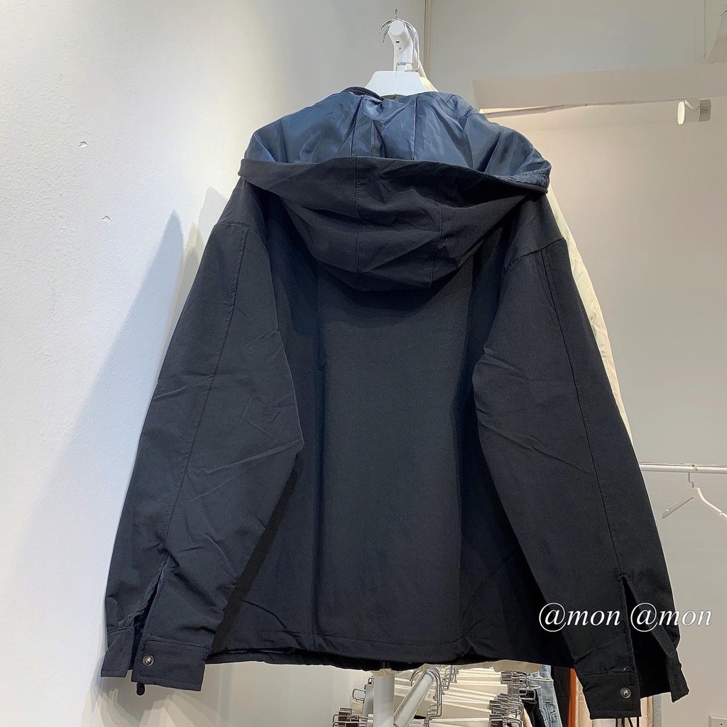 2101645 Áo khoác gió - áo khoác unisex nam nữ chất gió có mũ liền áo - có lót trong freesize | BigBuy360 - bigbuy360.vn