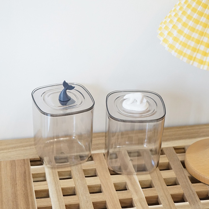 Hộp Đựng Tăm Bông / Bông Tẩy Trang Để Bàn Trong Suốt Sáng Tạo