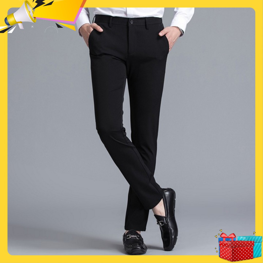 Quần âu nam cao cấp lịch sự chống nhăn màu đen chuẩn soái ca Hàn Quốc | BigBuy360 - bigbuy360.vn