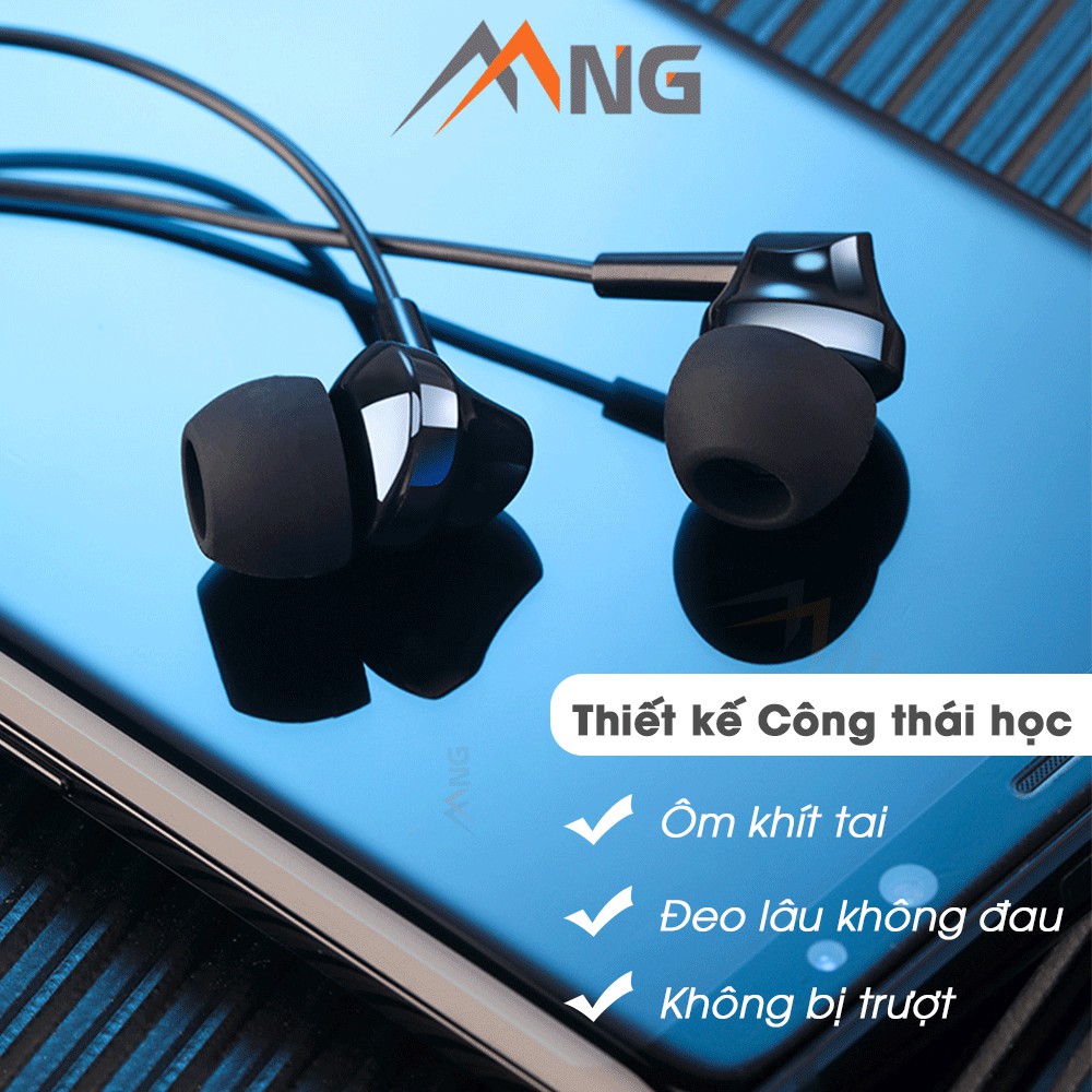 Tai nghe iphone có dây, có mic ES01 - Hàng chính hãng Rockspace bảo hành 12 tháng