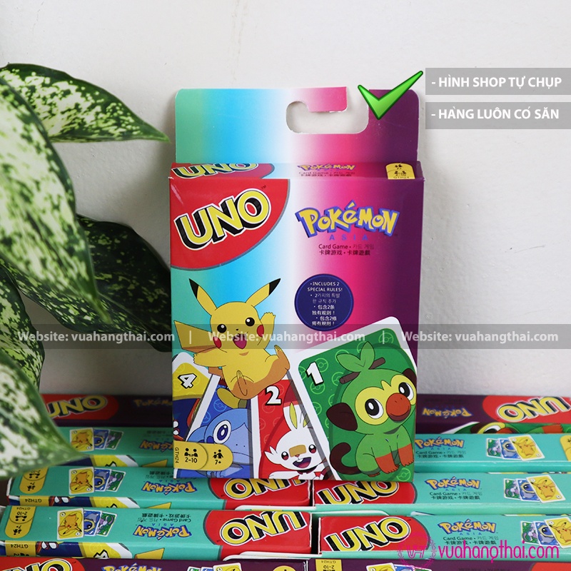 Bộ Bài Uno Pokemon - Giấy bìa cứng cao cấp 112 lá
