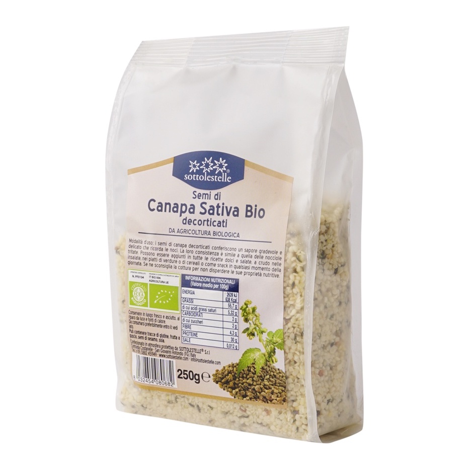 Hạt Omega3 hữu cơ đã tách vỏ Sottolestelle 250g