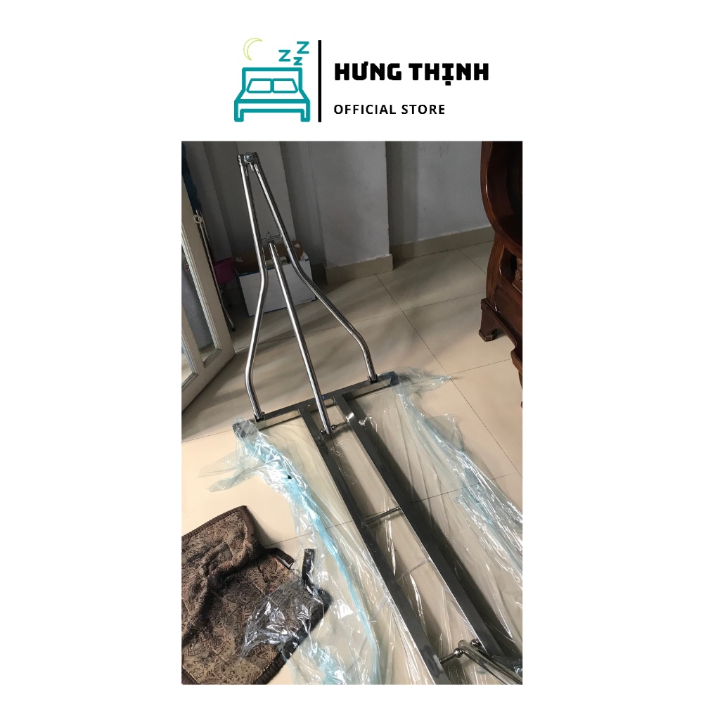 Khung võng xếp vuông inox cao cấp cứng cáp giá rẻ cho người lớn trẻ em