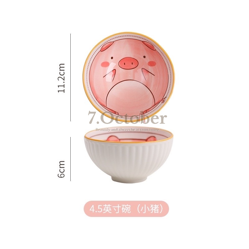 Bát gia đình,ăn cơm hình động vật siêu ngộ nghĩnh và đáng yêu dặm cho bé🐣🐷