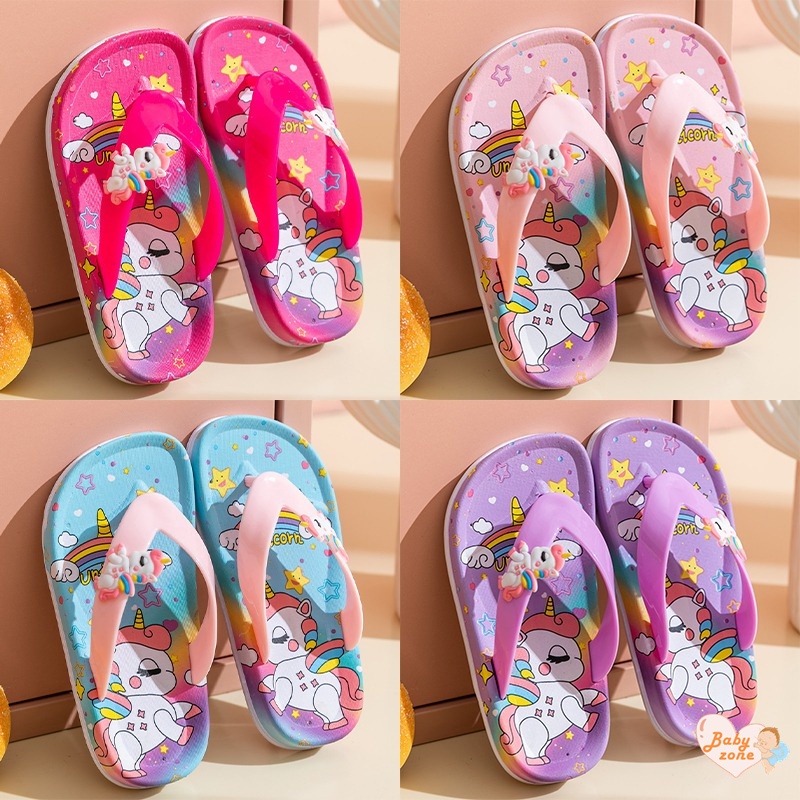 Dép Xỏ Ngón In Hình Hoạt Hình Dễ Thương Cho Bé 1-12 Tuổi